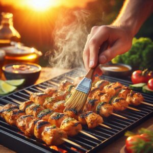 Honey Garlic BBQ Chicken Skewers recipe
