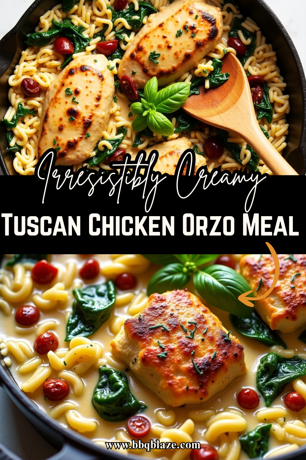 Creamy Tuscan Chicken Orzo