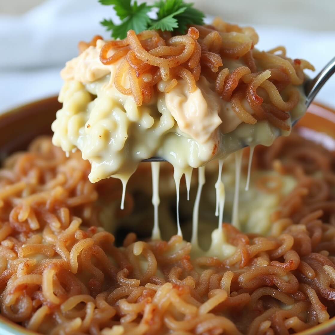 French Onion Chicken Rice Casserole