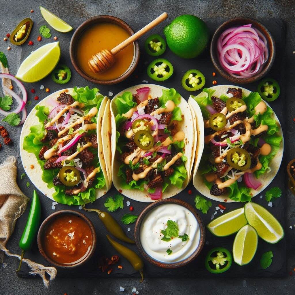 Garlic Butter Honey BBQ Beef Tacos Recipe