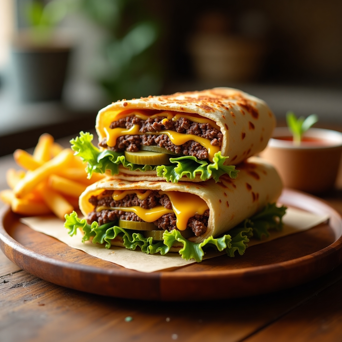 Homemade Big Mac Wraps