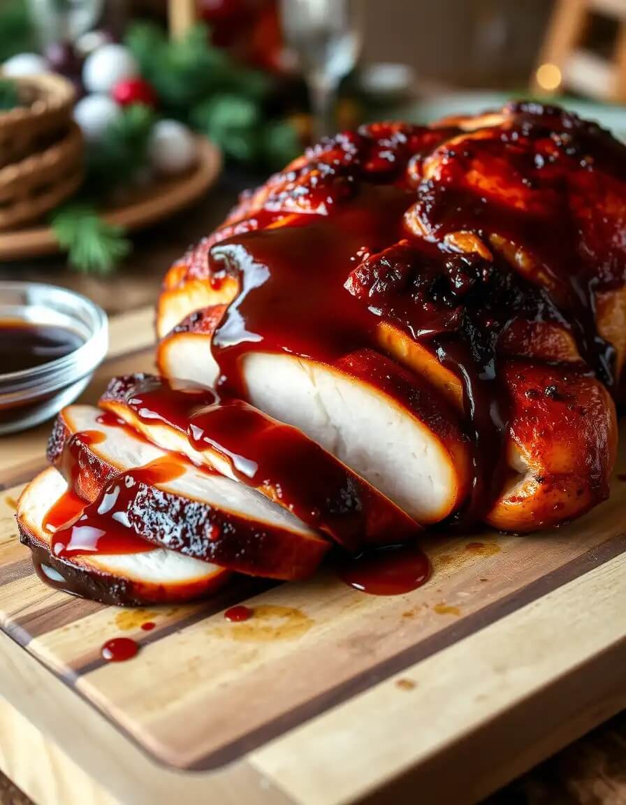 Smoked Turkey Breast with BBQ Glaze