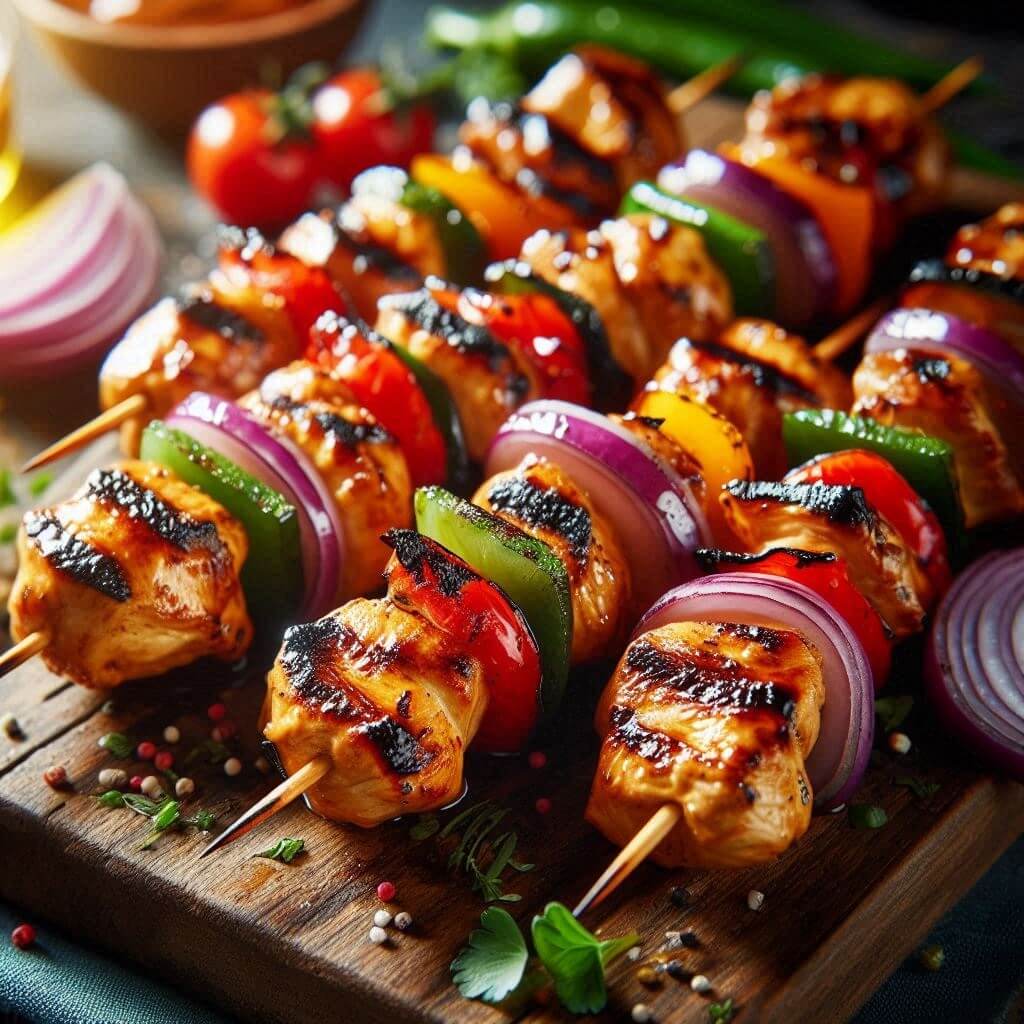 Chicken Kabobs on the Grill 1
