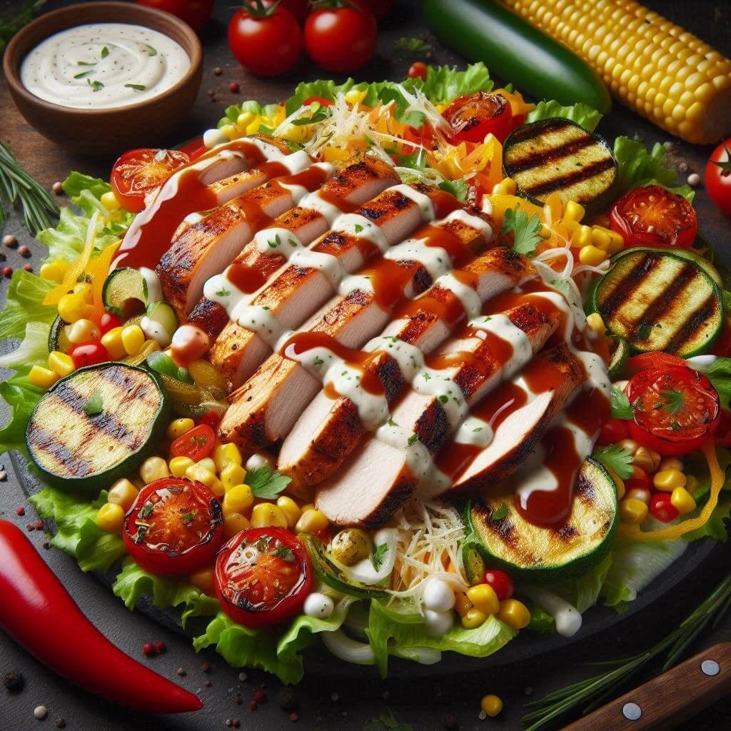 Macro-Friendly BBQ Ranch Chicken Bowl