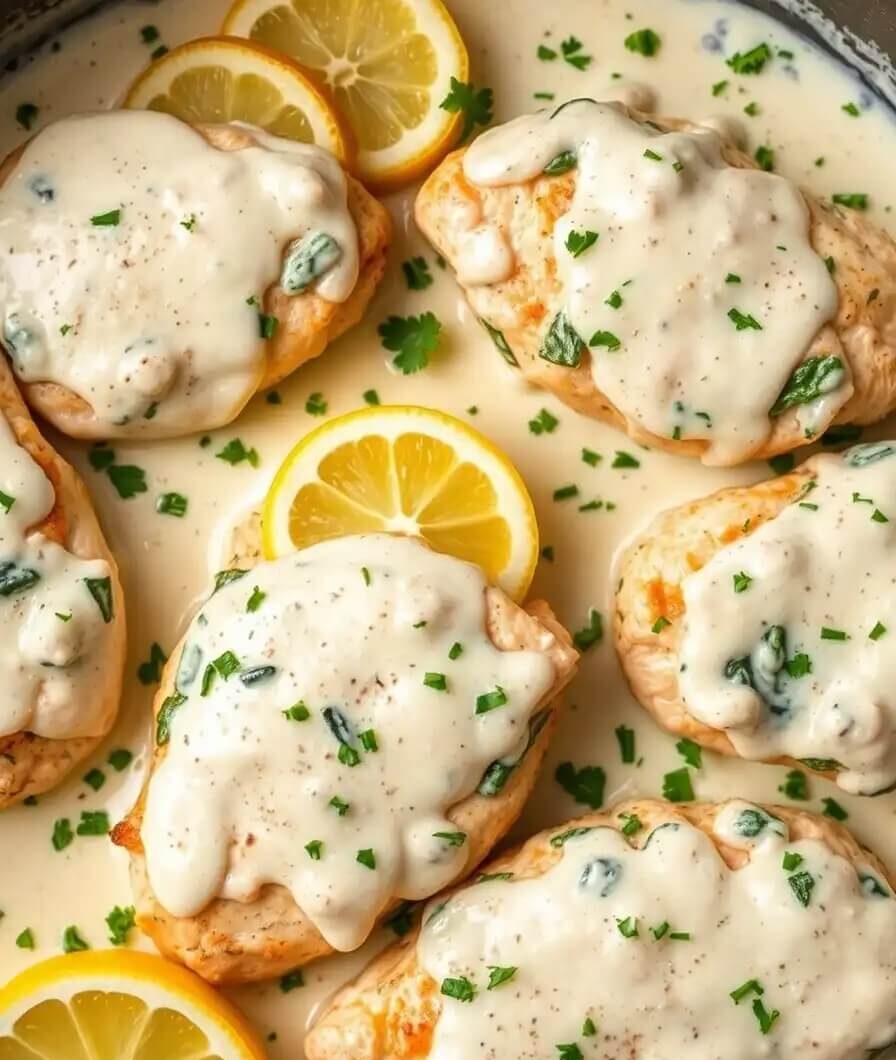 Lemon Spinach Parmesan Chicken