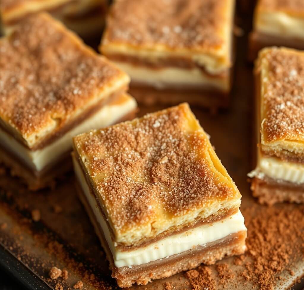 churro cheesecake bars