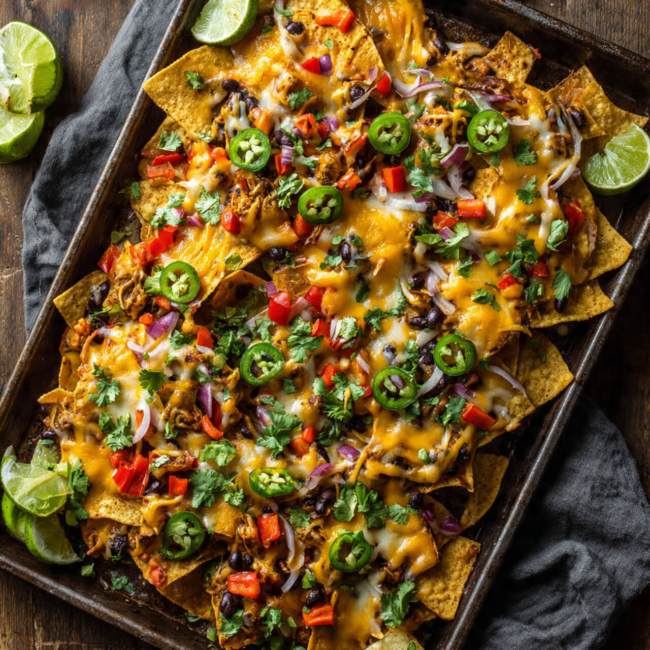One-Pan Cheesy Veggie Nachos