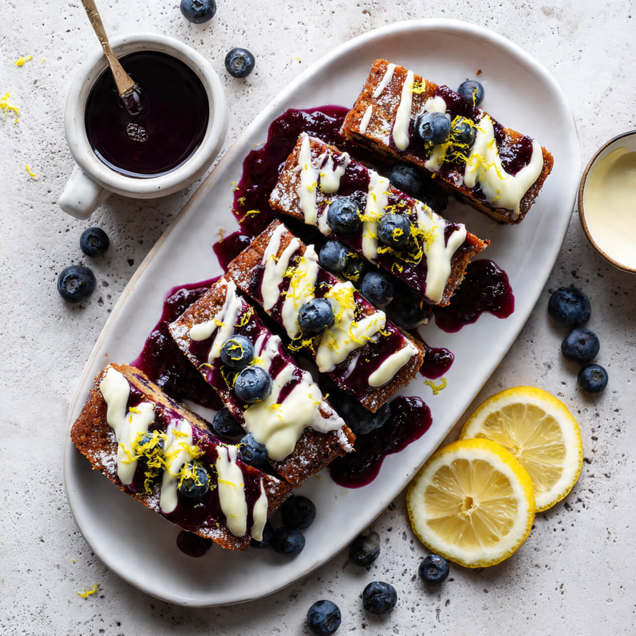 Blueberry Malva Pudding