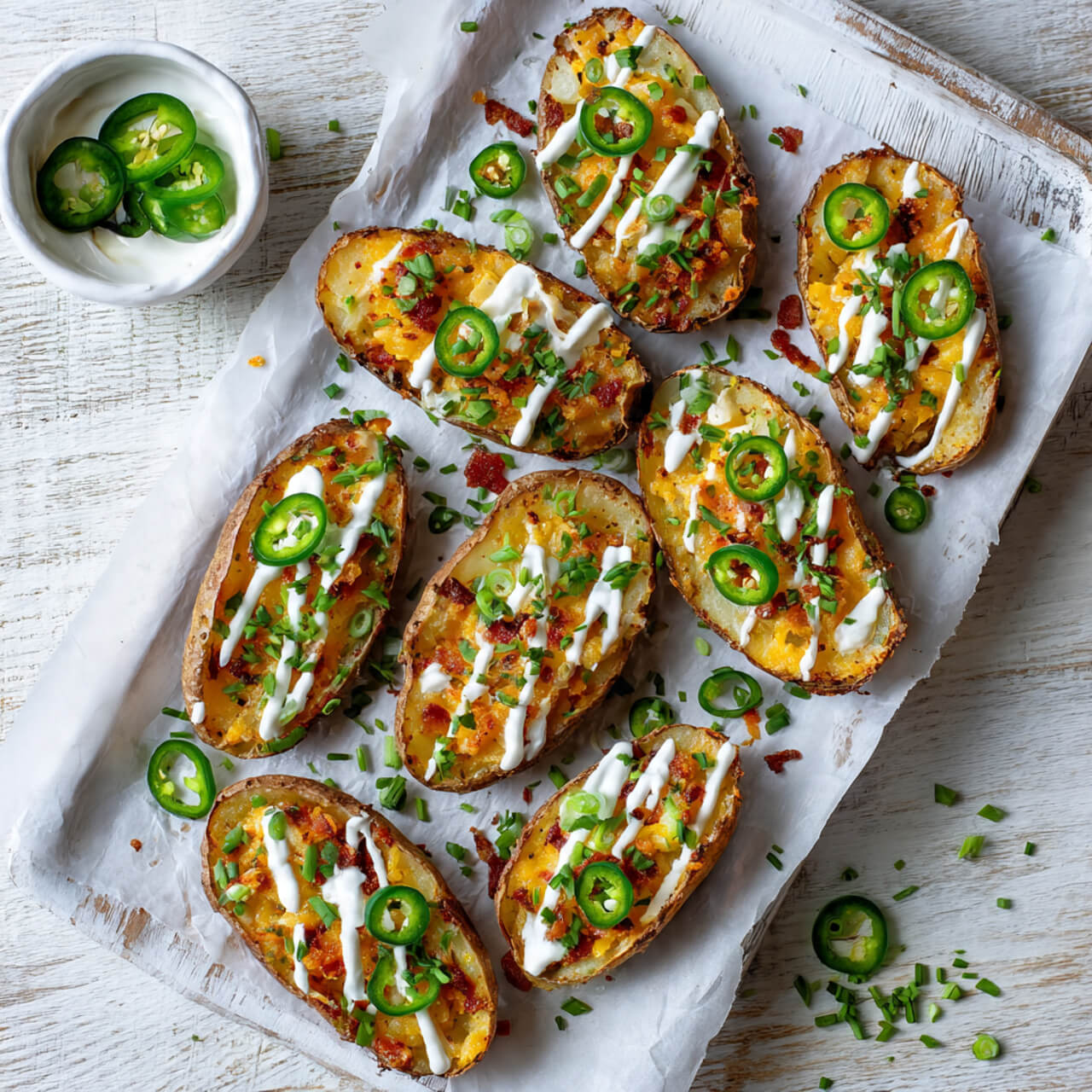 Easy Loaded Baked Potato Skins