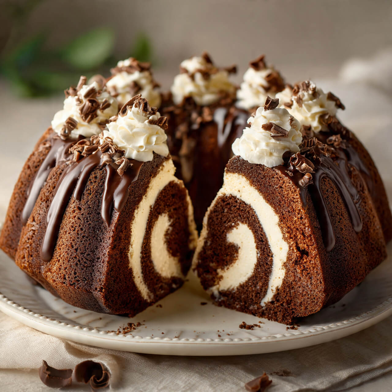 Chocolate Swirl Mousse Bundt Cake