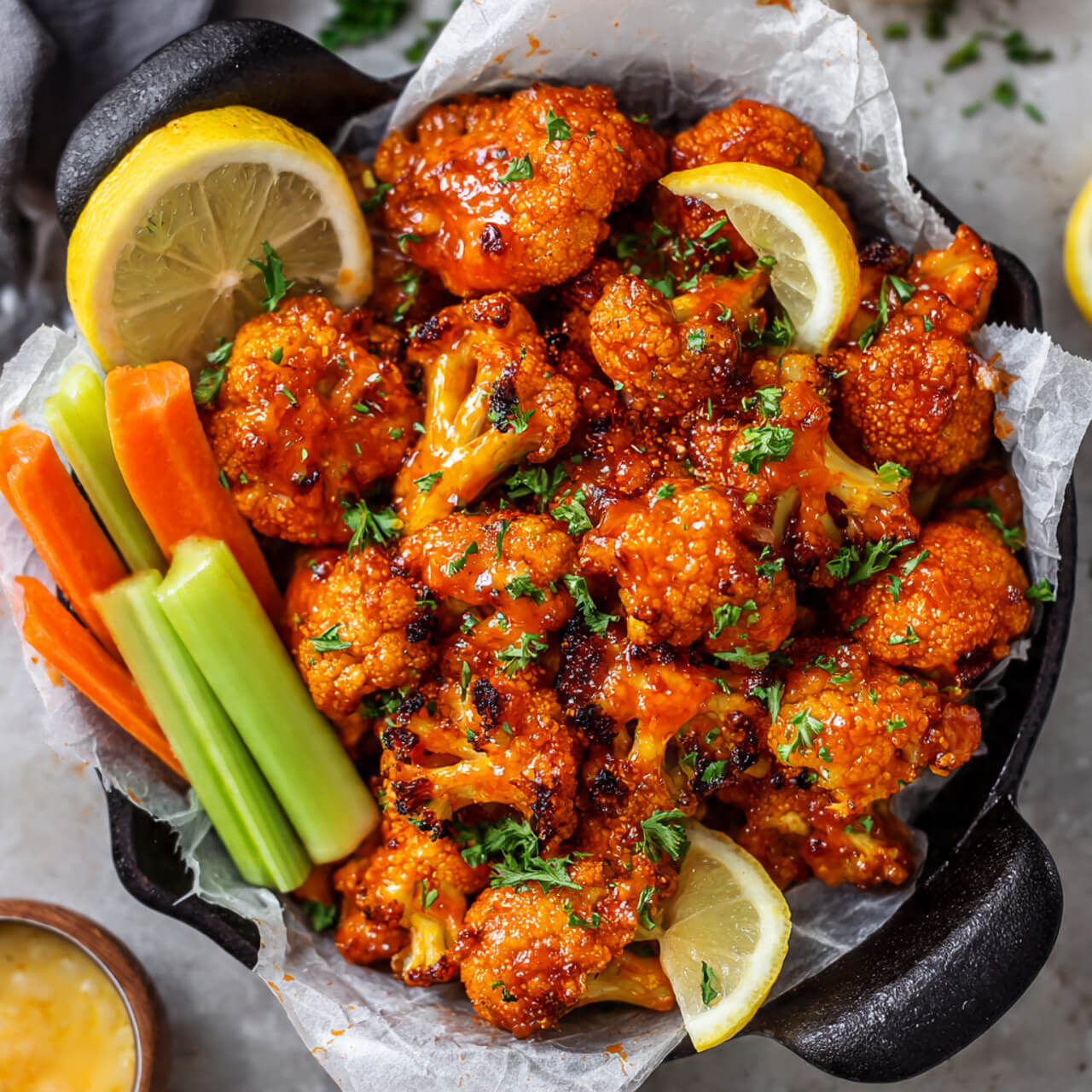 Air Fryer Buffalo Cauliflower Wings