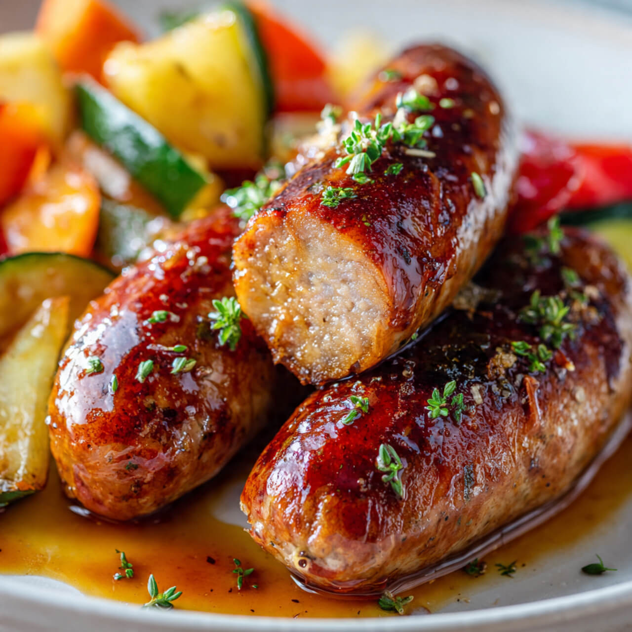 Air Fryer Chicken Apple Sausage