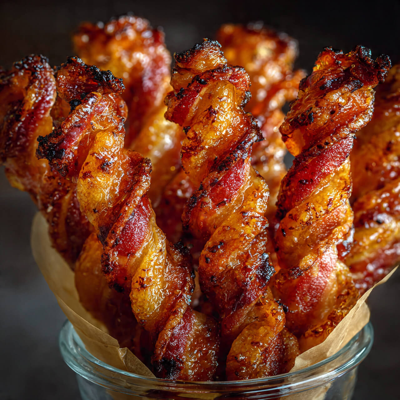 Air Fryer Twisted Bacon