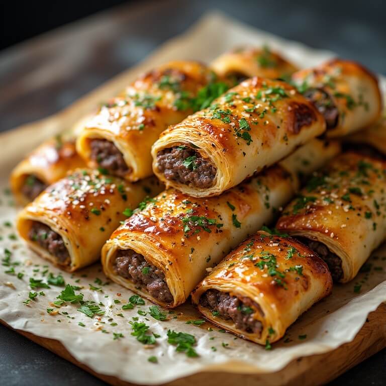 Garlic Butter Beef Cheeseburger Rollups