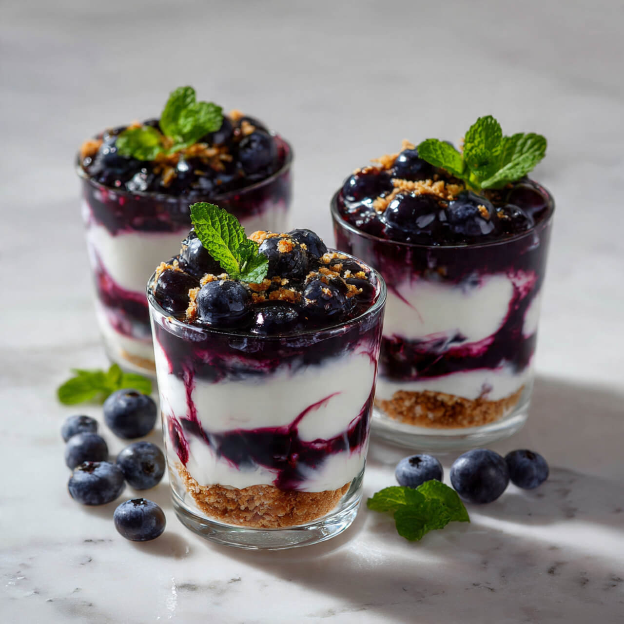 No-Bake Blueberry Parfait