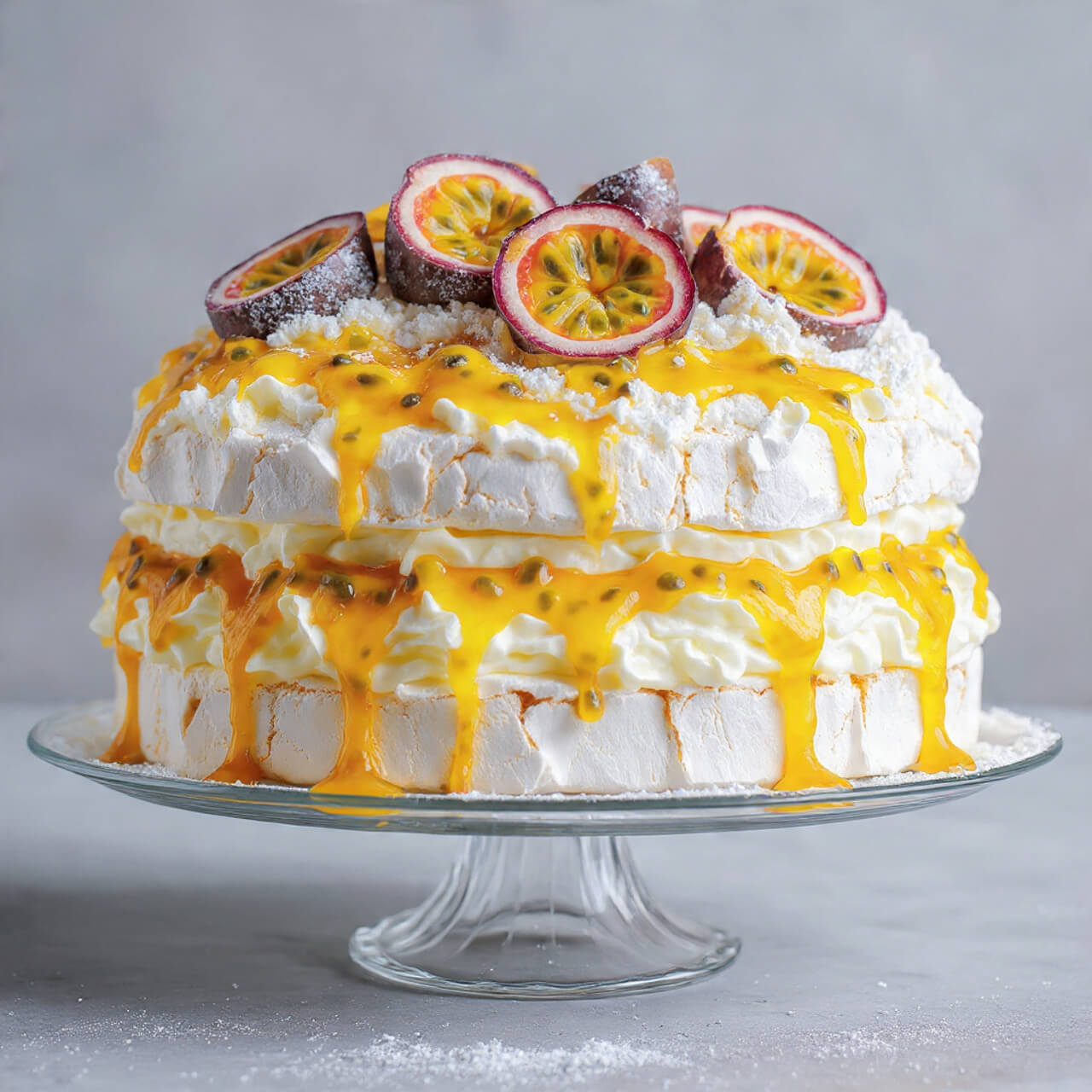 No-Bake Passionfruit Pavlova