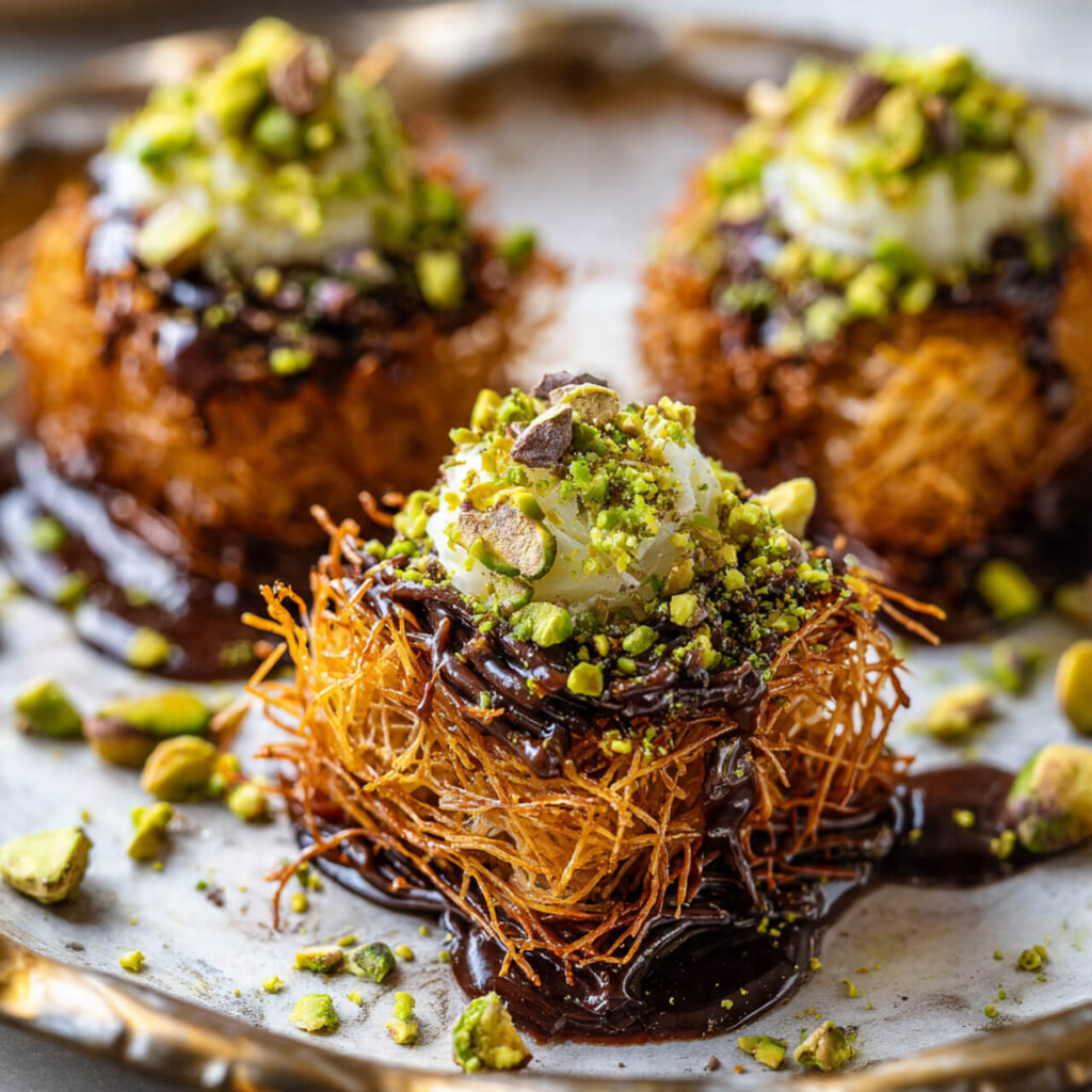 Air Fryer Dubai Chocolate Kunafa Bites