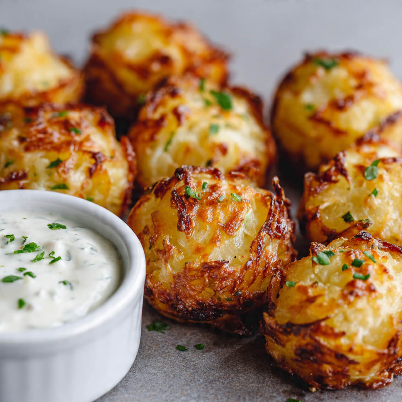 Air Fryer Cheesy Potato Bites