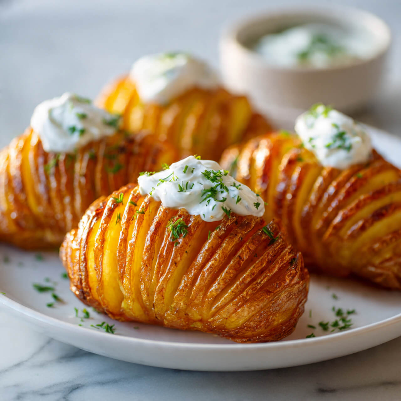 Air Fryer Hasselback Potatoes