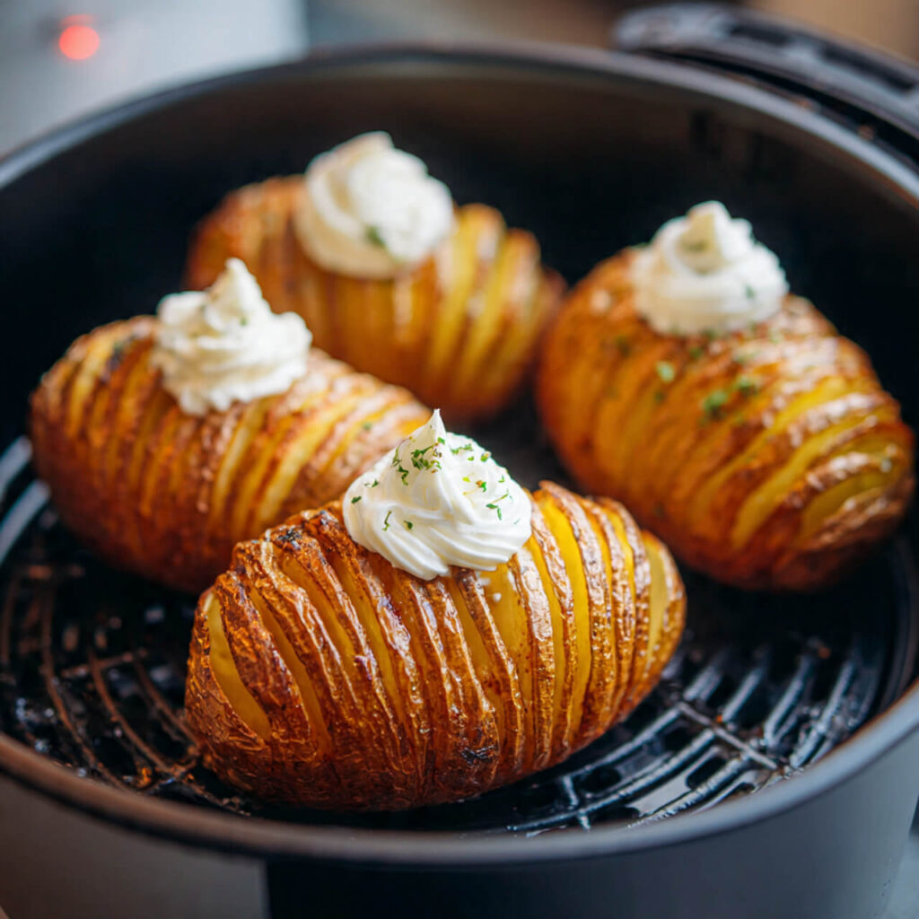 Air Fryer Hasselback Potatoes