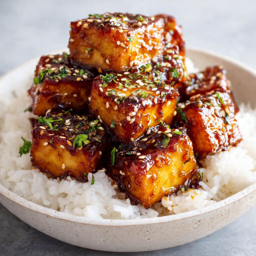 Air Fryer Honey Garlic Tofu