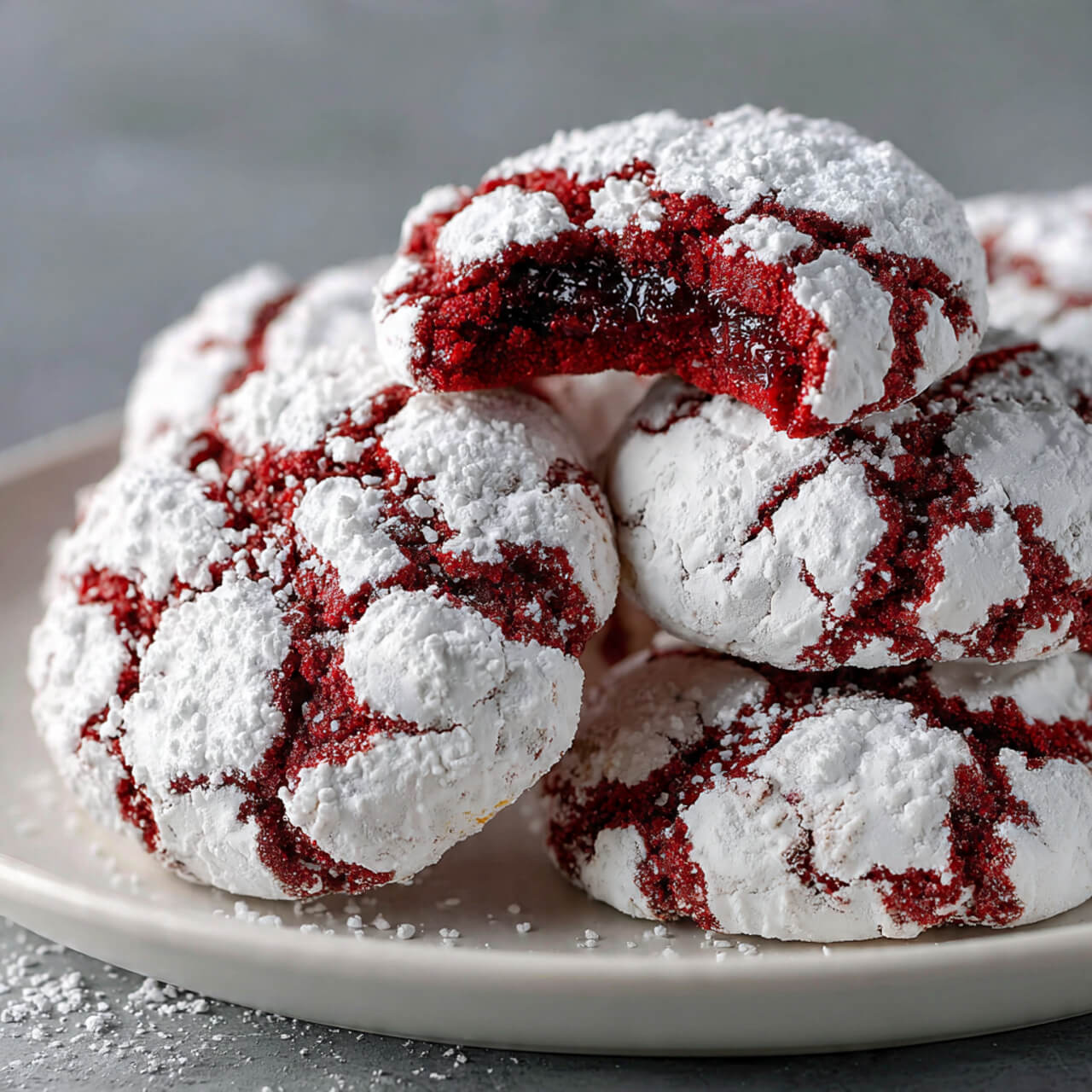 Air Fryer Red Velvet Crinkle Cookies