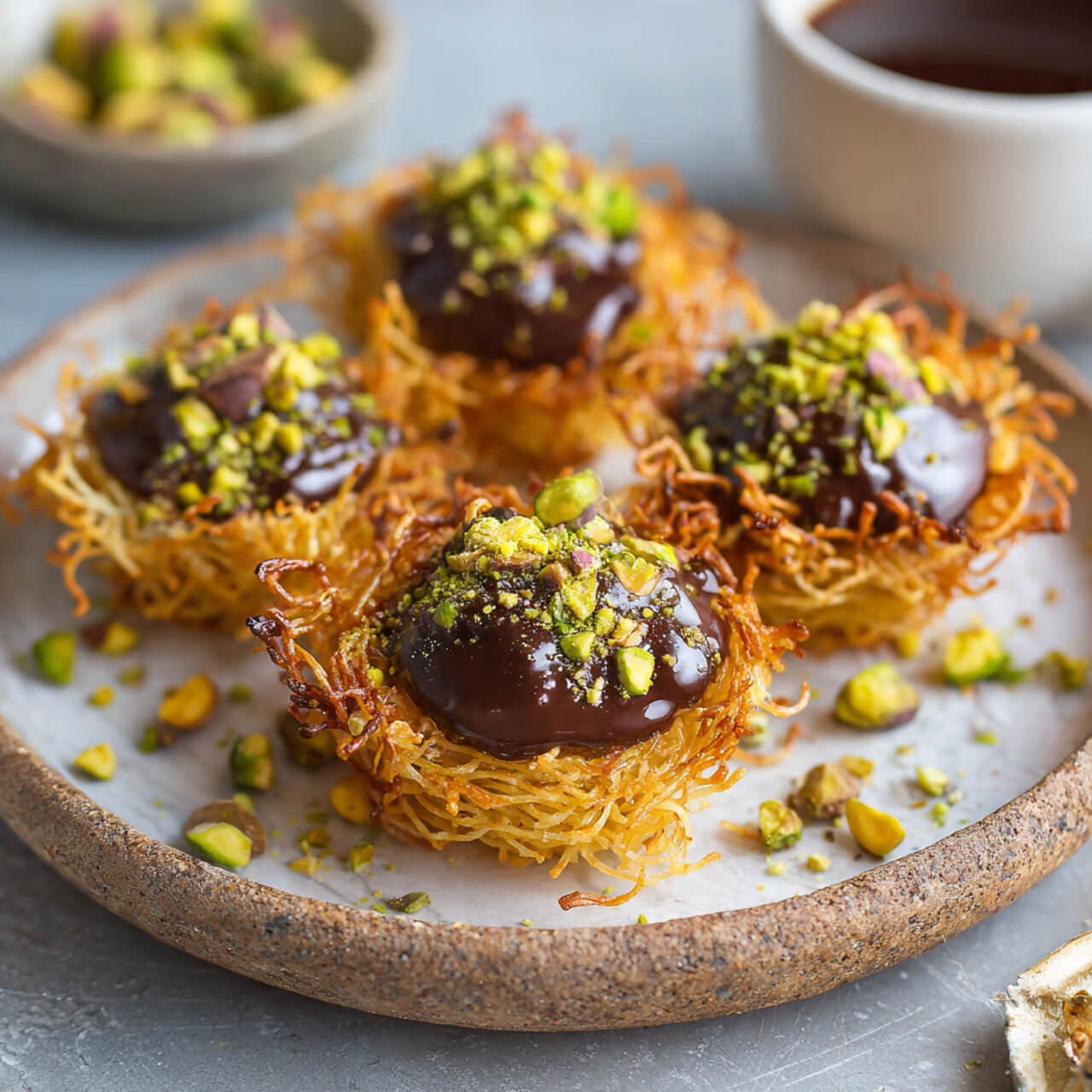 Air Fryer Dubai Chocolate Kunafa Bites