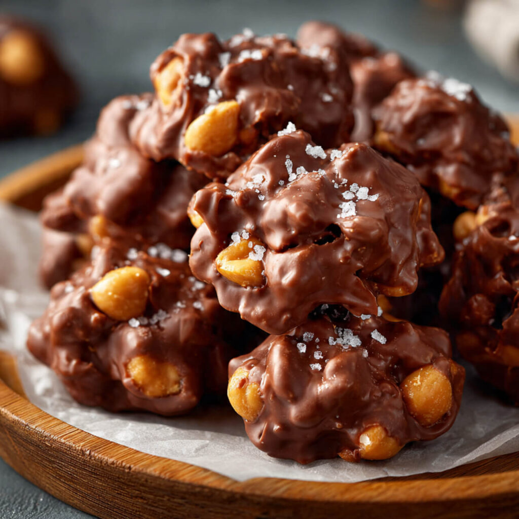 3 Ingredient Crockpot Peanut Clusters