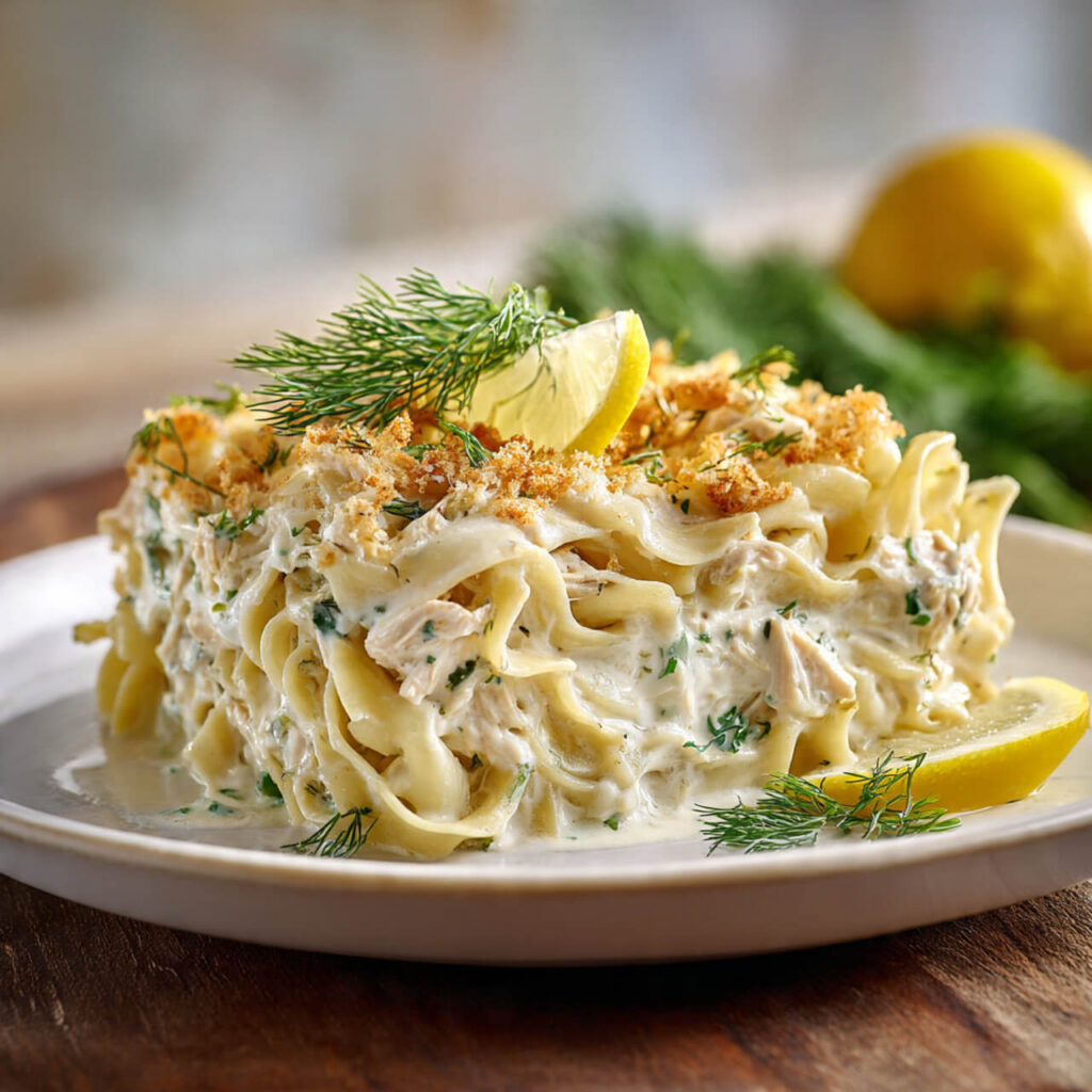 Tuna Noodle Casserole with Fresh Dill