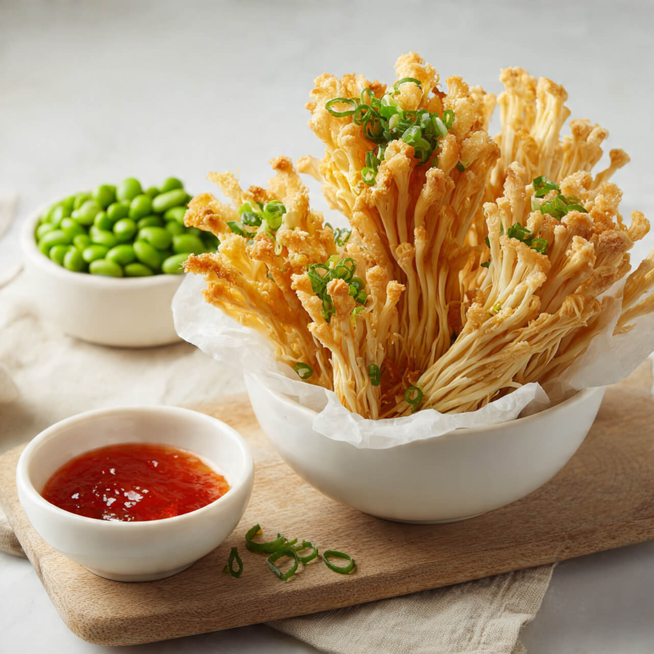Crispy Air Fryer Enoki Mushrooms
