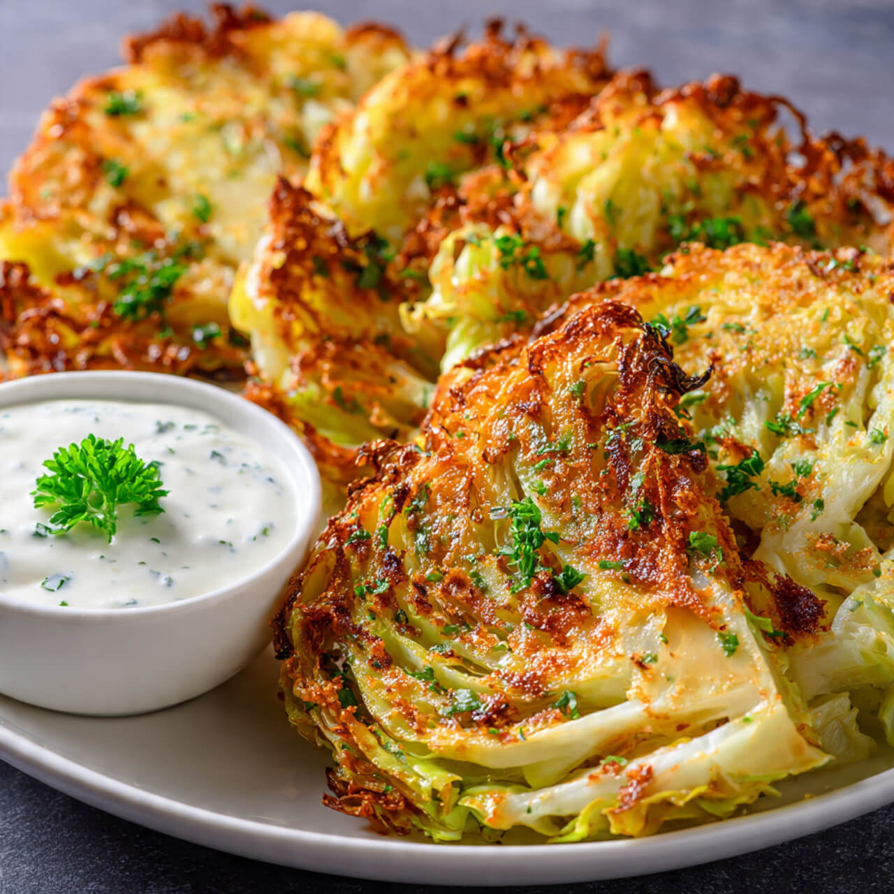 Extra Crunchy Air Fryer Cabbage Steaks