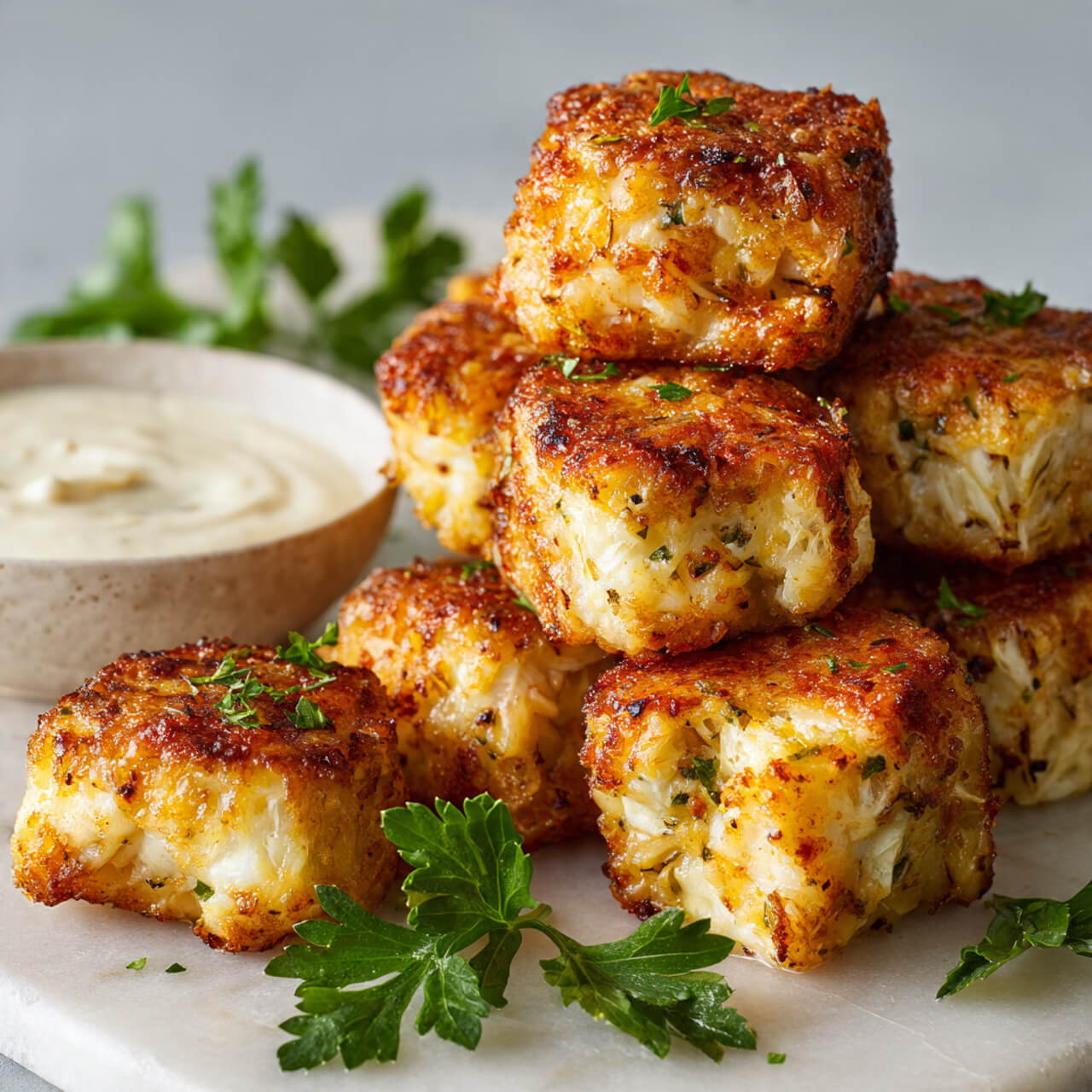 Old Bay Seasoned Air Fryer Crab Cake Bites