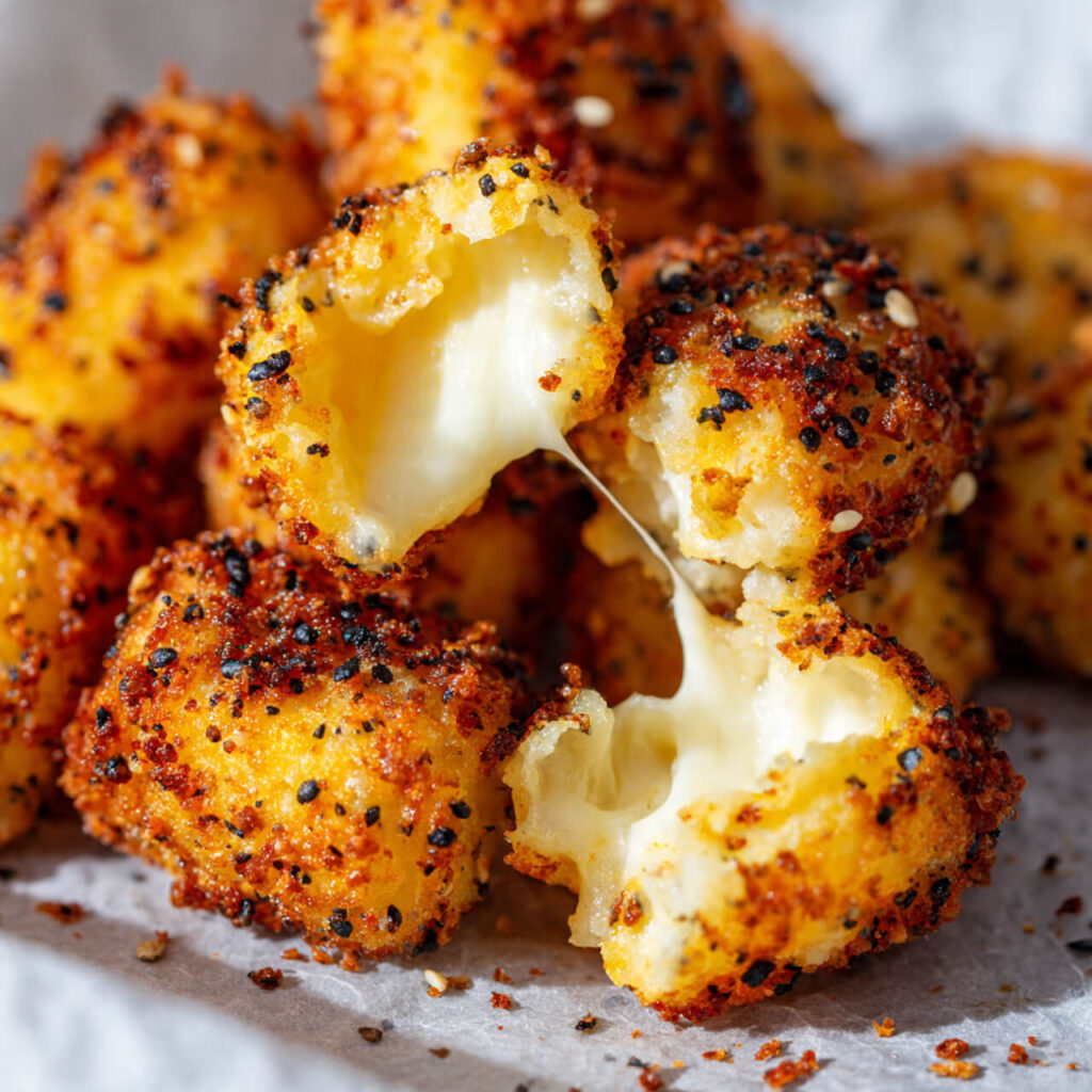 Air Fryer Everything Bagel Cheese Curds