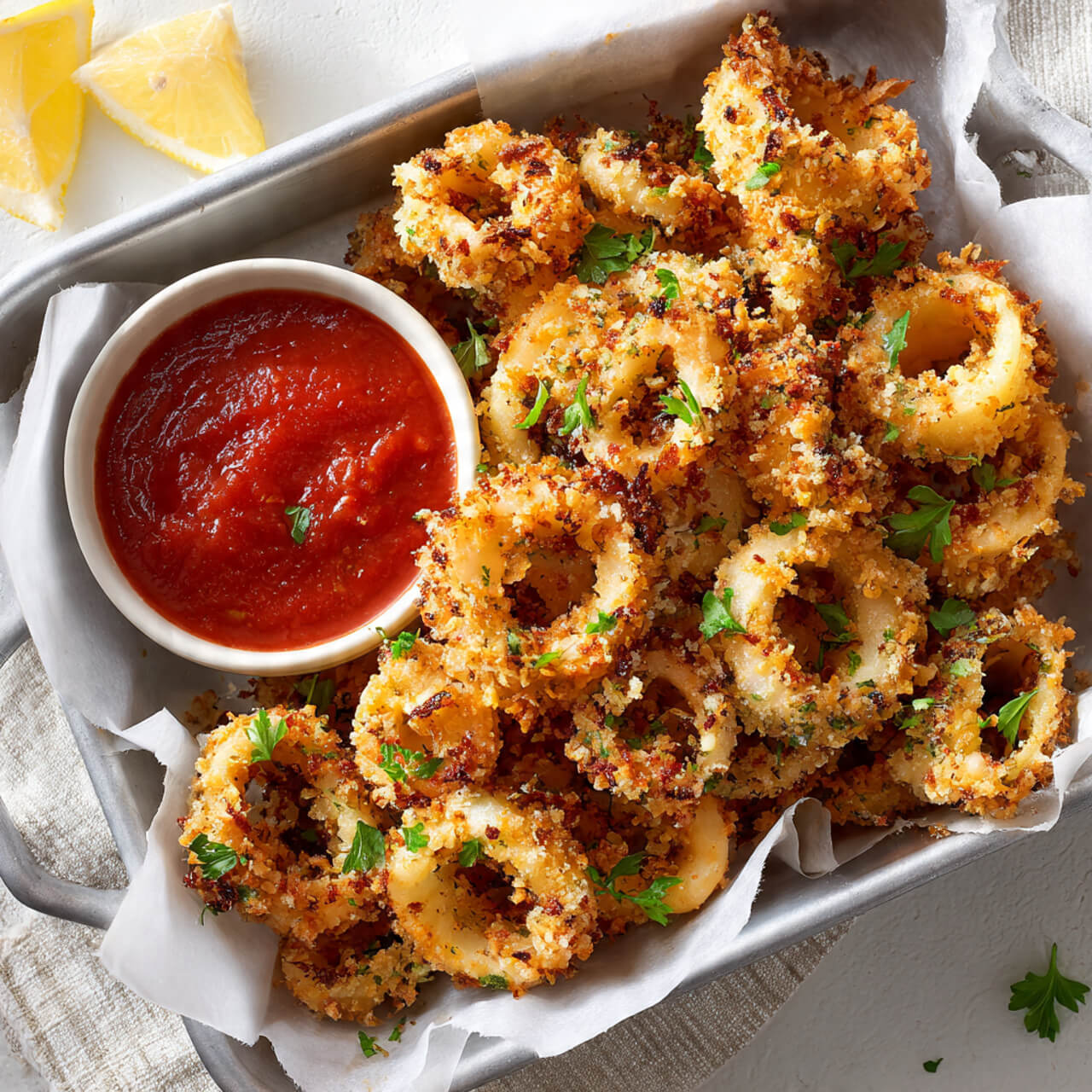 Crispy Air Fryer Hearts of Palm “Calamari”