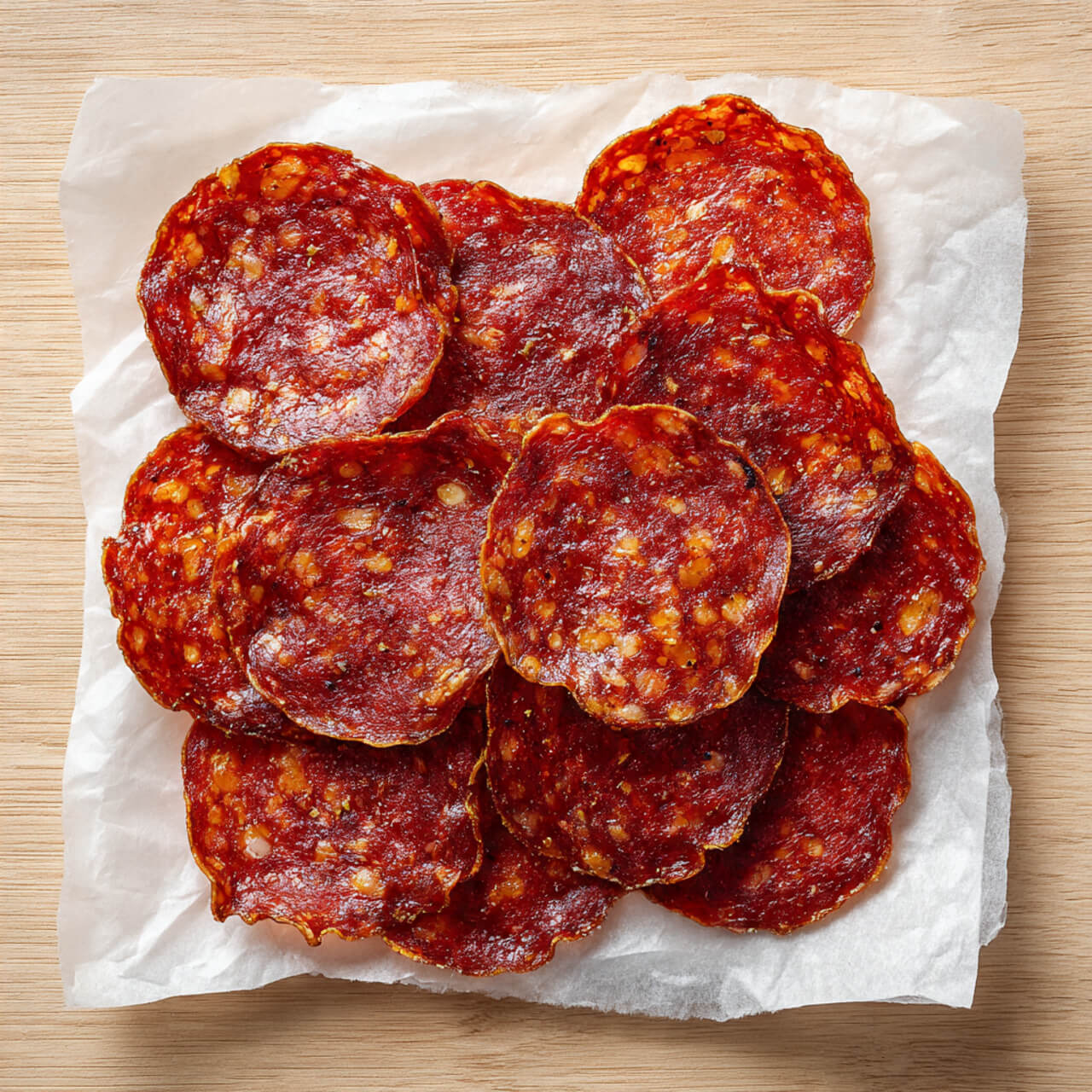 Air Fryer Crispy Salami & Pepperoni Chips
