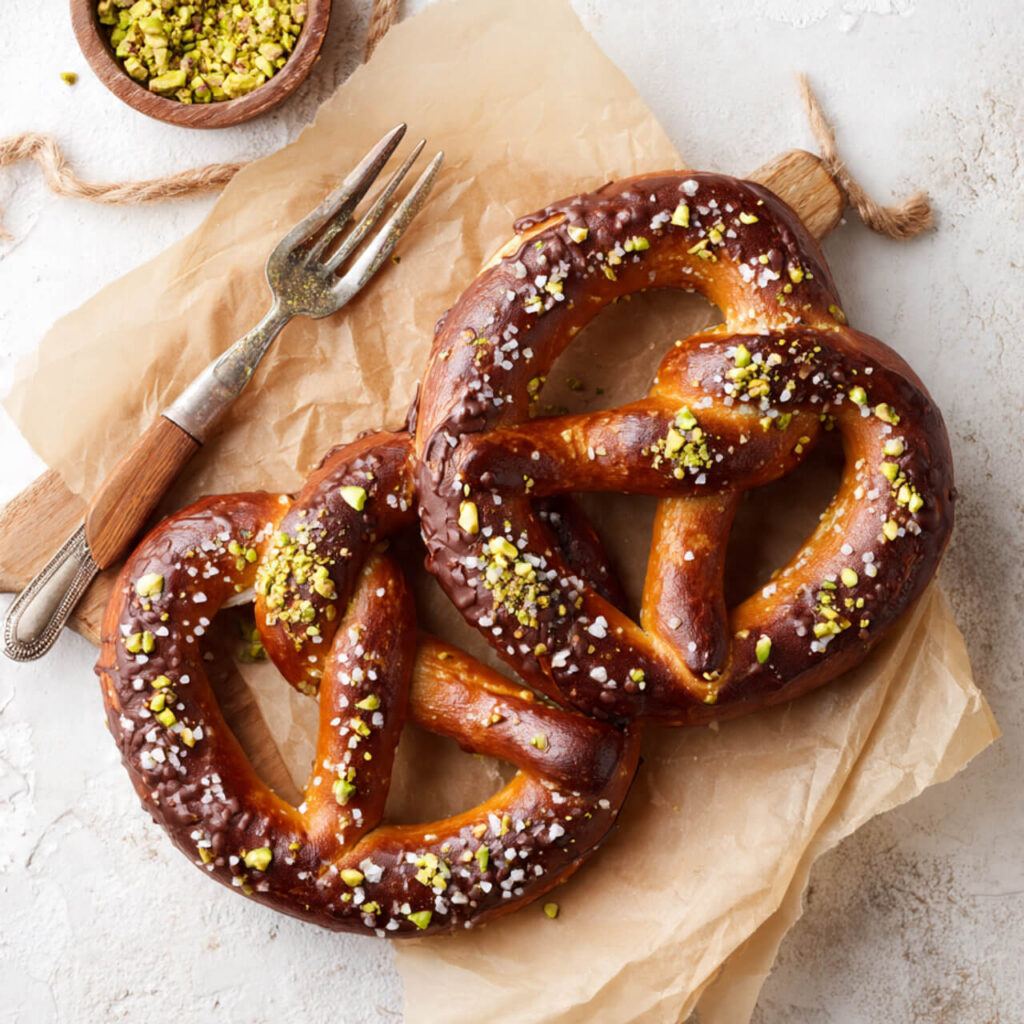 5-Minute Dubai Chocolate Dipped Pretzels